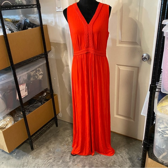 Spense Maxi Dress Sleeveless Red Spandex Floor Length XL Dress summer ca… - Picture 9 of 9